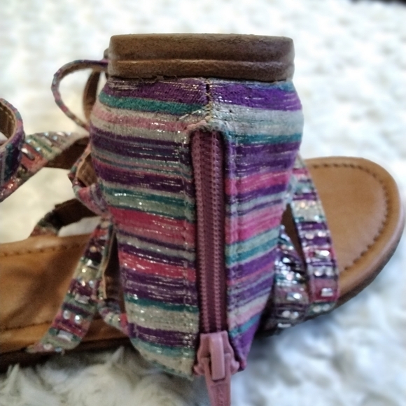 Girl's Palm Tree Gladiator Sandals   Size  3M - Picture 7 of 7